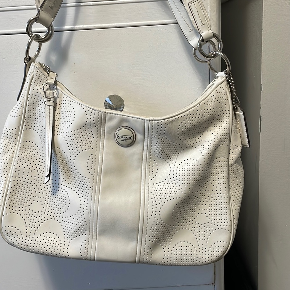Coach White Leather pocketbook
